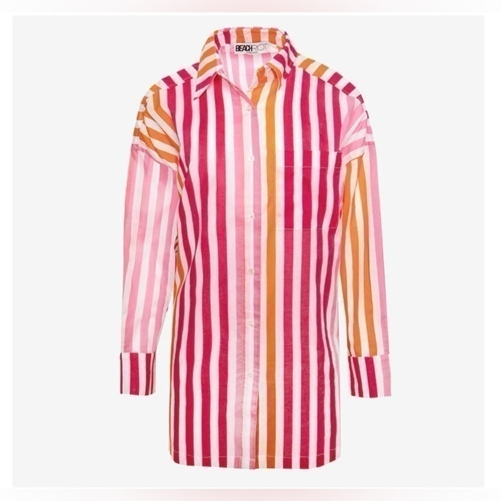 🖤 BEACH RiOT!  swim cover up in sunset stripes - BRAND NEW